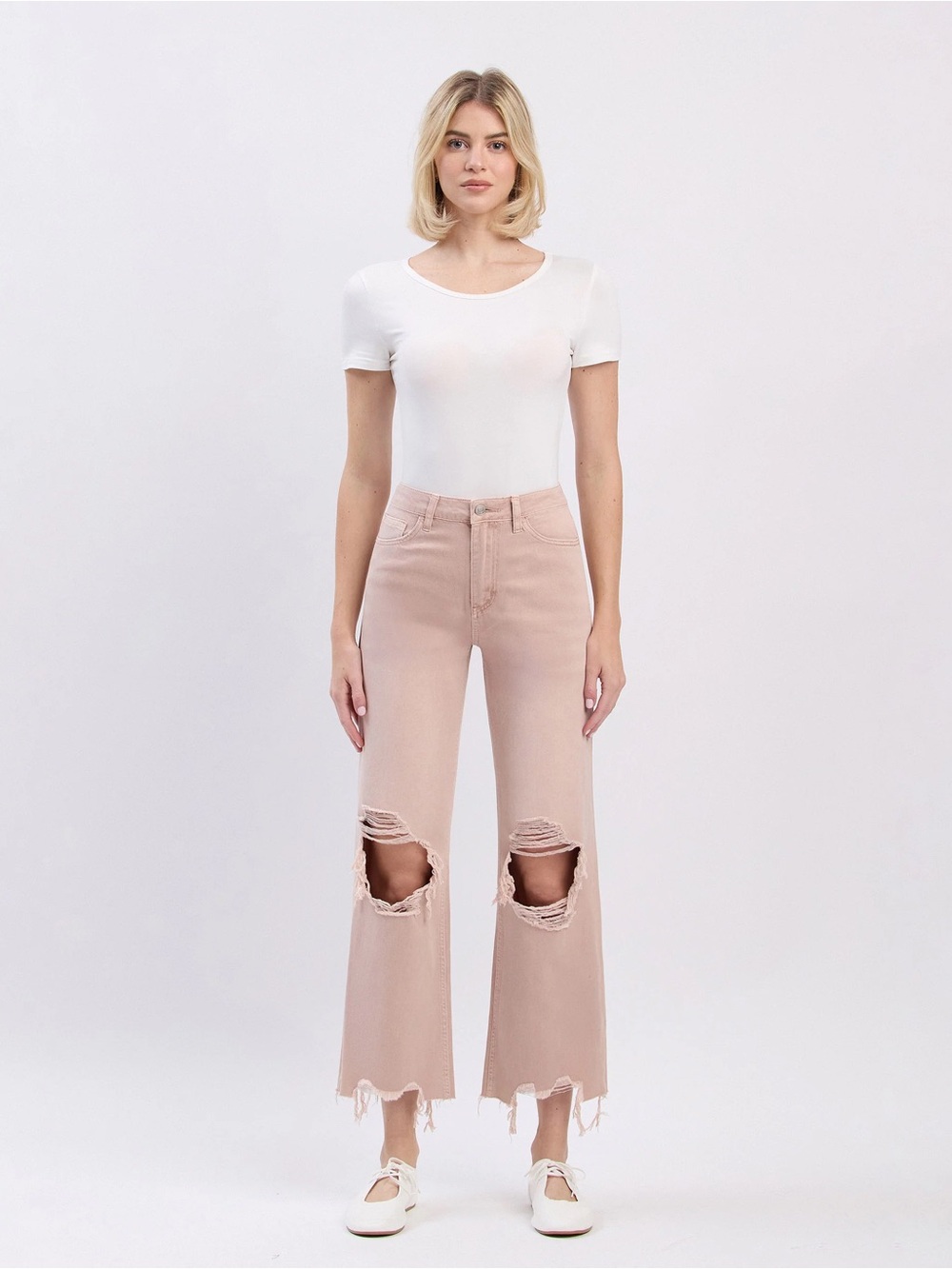 VERVET  “July Song” Super High Rise 90’s Vintage Crop Flare Jeans